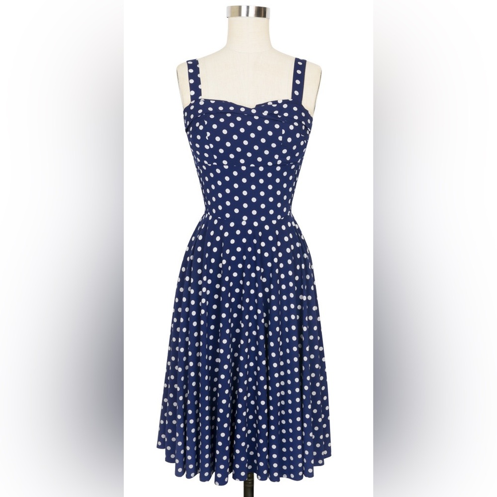 Navy Polka Dot Trixie